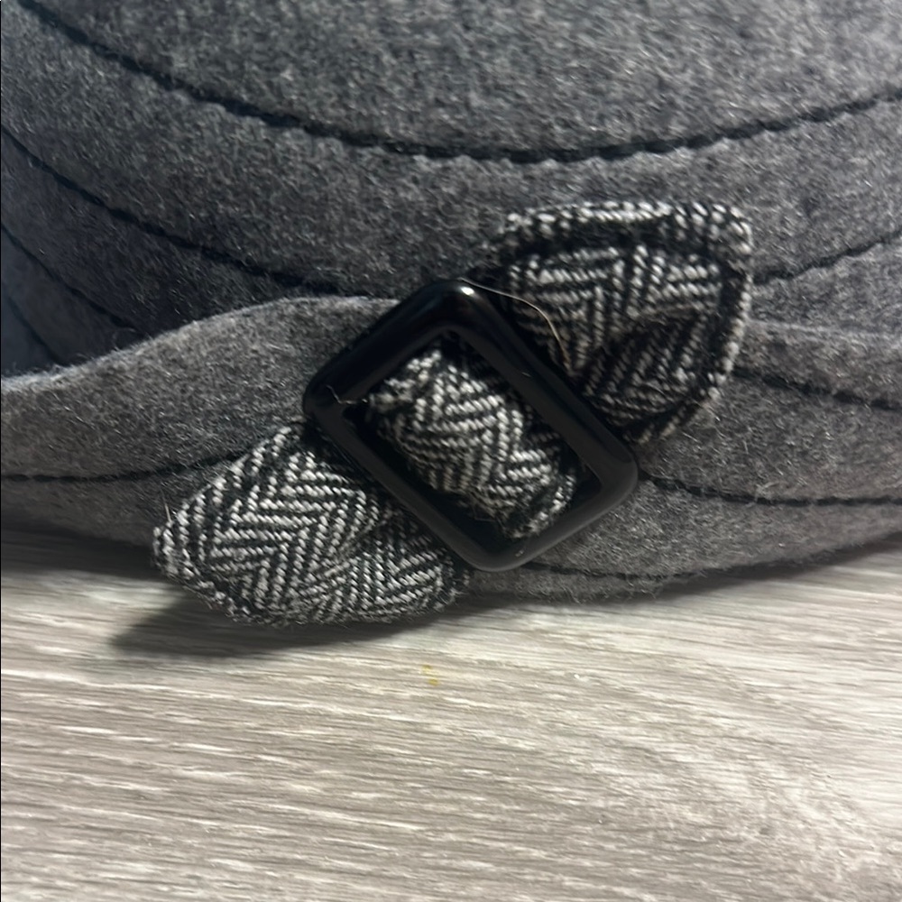 Madison 88 Gray Wool Women's Hat with Buckle - Picture 2 of 6